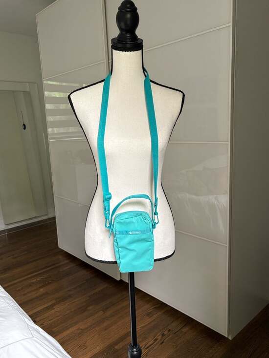 LeSportsac Handbags - LeSportsac Turquoise Mini Crossbody Phone Bag